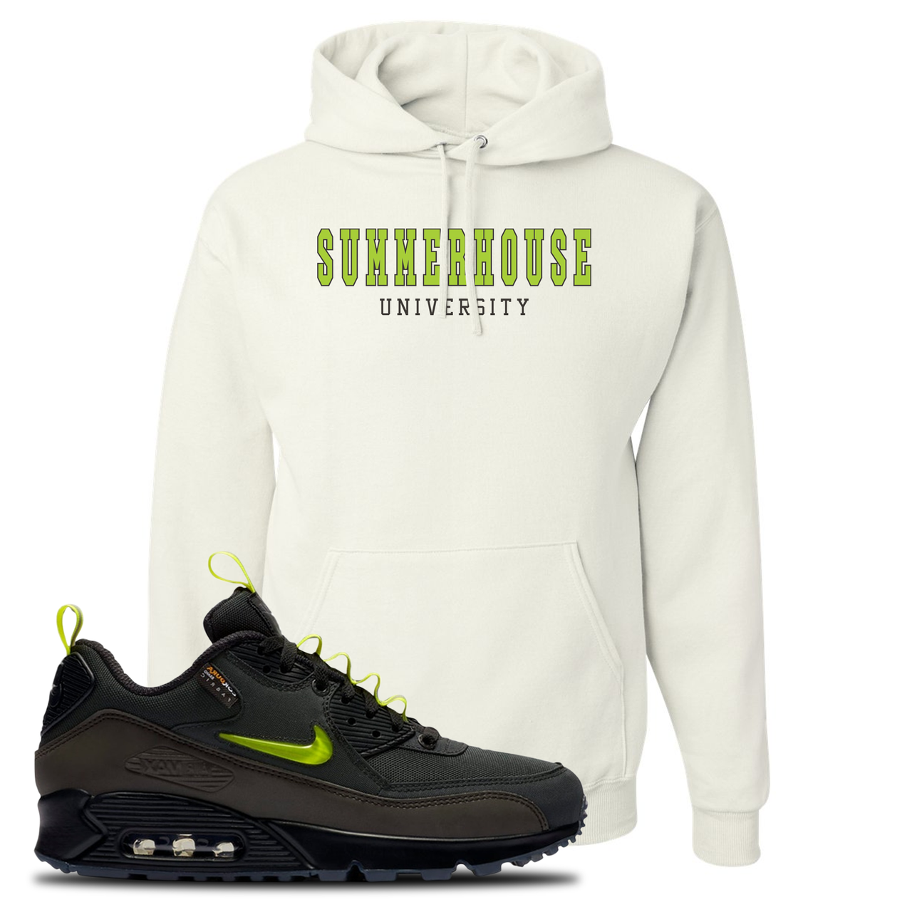 The Basement X Air Max 90 Manchester Summerhouse University White Sneaker Hook Up Pullover Hoodie