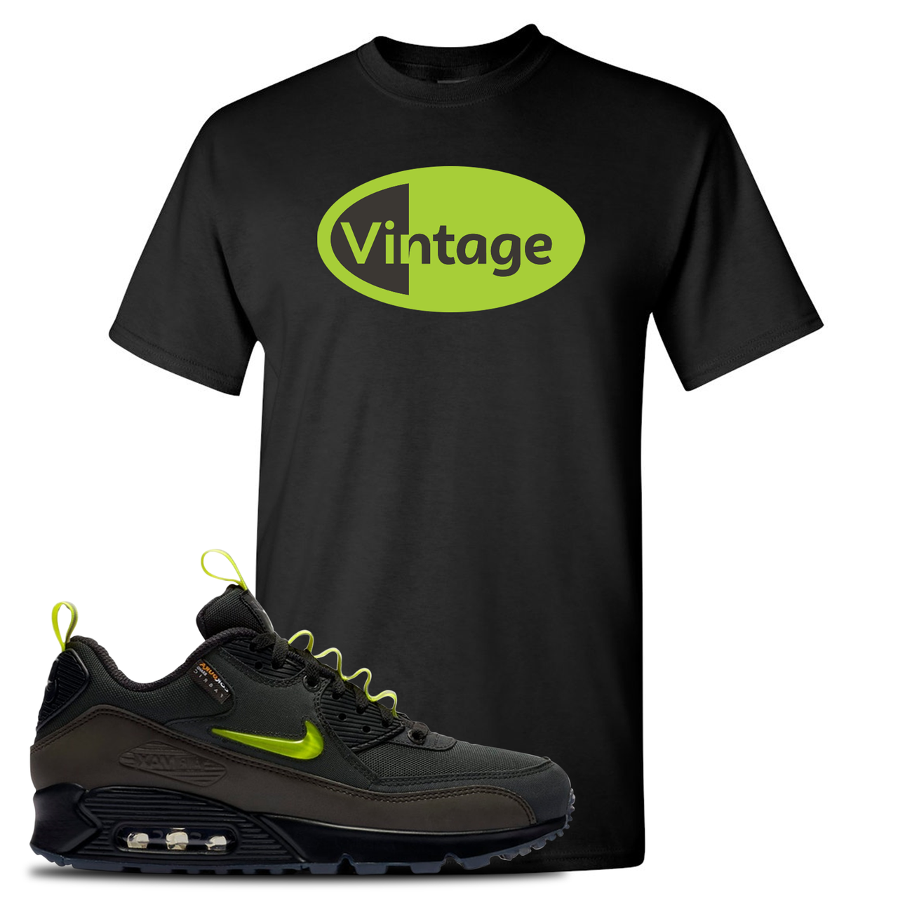 The Basement X Air Max 90 Manchester Vintage Oval Black Sneaker Hook Up T-Shirt