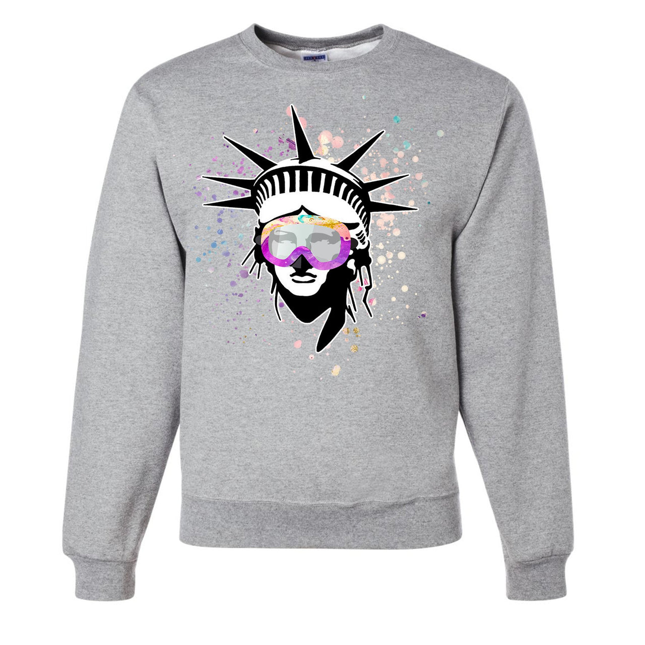 White Aqua 8s Crewneck Sweatshirt | Liberty Head, Athletic Heather