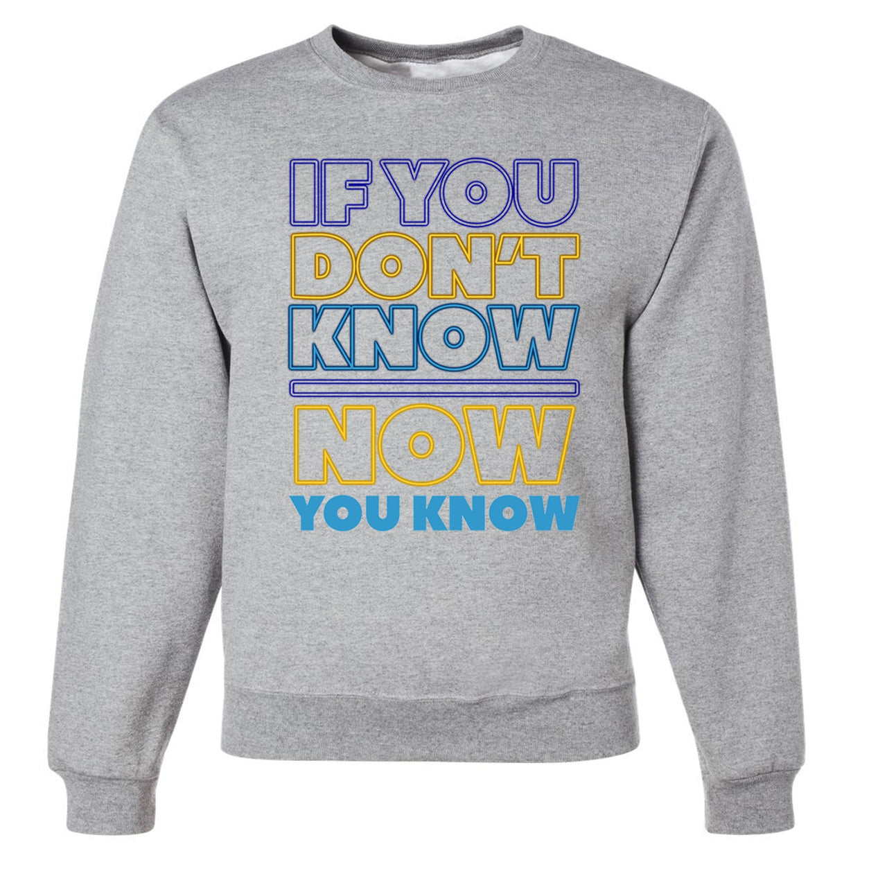 White Aqua 8s Crewneck Sweatshirt | If You Don't Know Now You Know, Athletic Heather