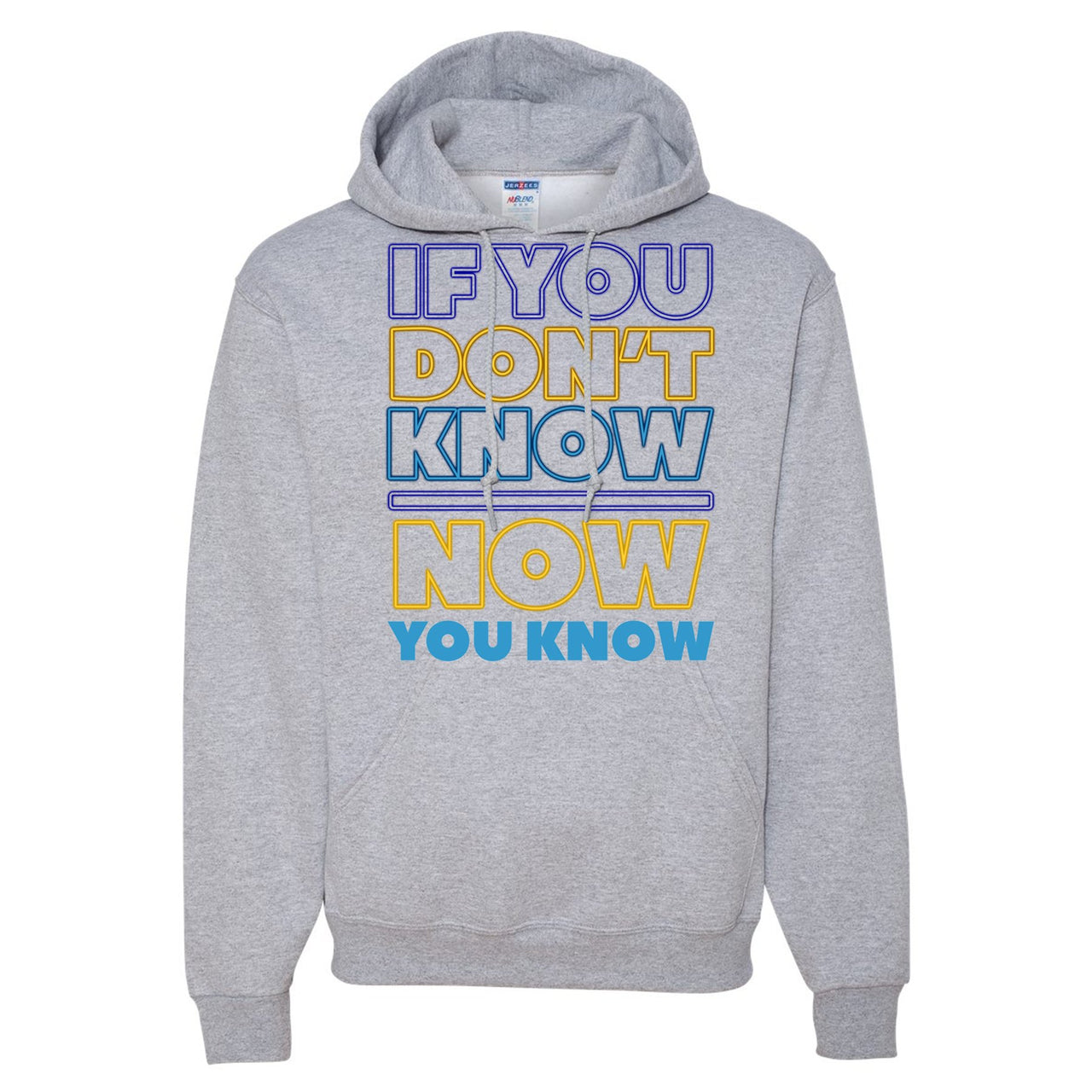 White Aqua 8s Hoodie | If You Don't Know Now You Know, Athletic Heather