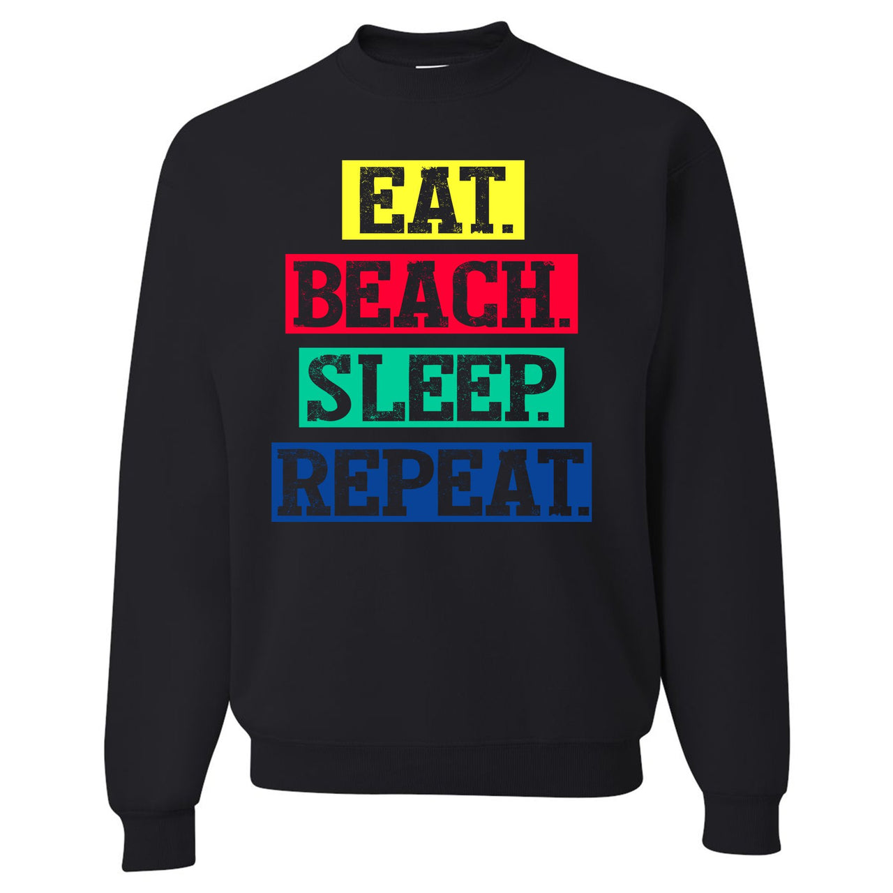 Bauhaus React 270s Crewneck Sweatshirt | Eat Beach Sleep Repeat, Black