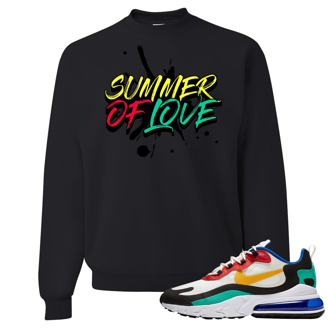 Bauhaus React 270s Crewneck Sweatshirt | Summer of Love, Black