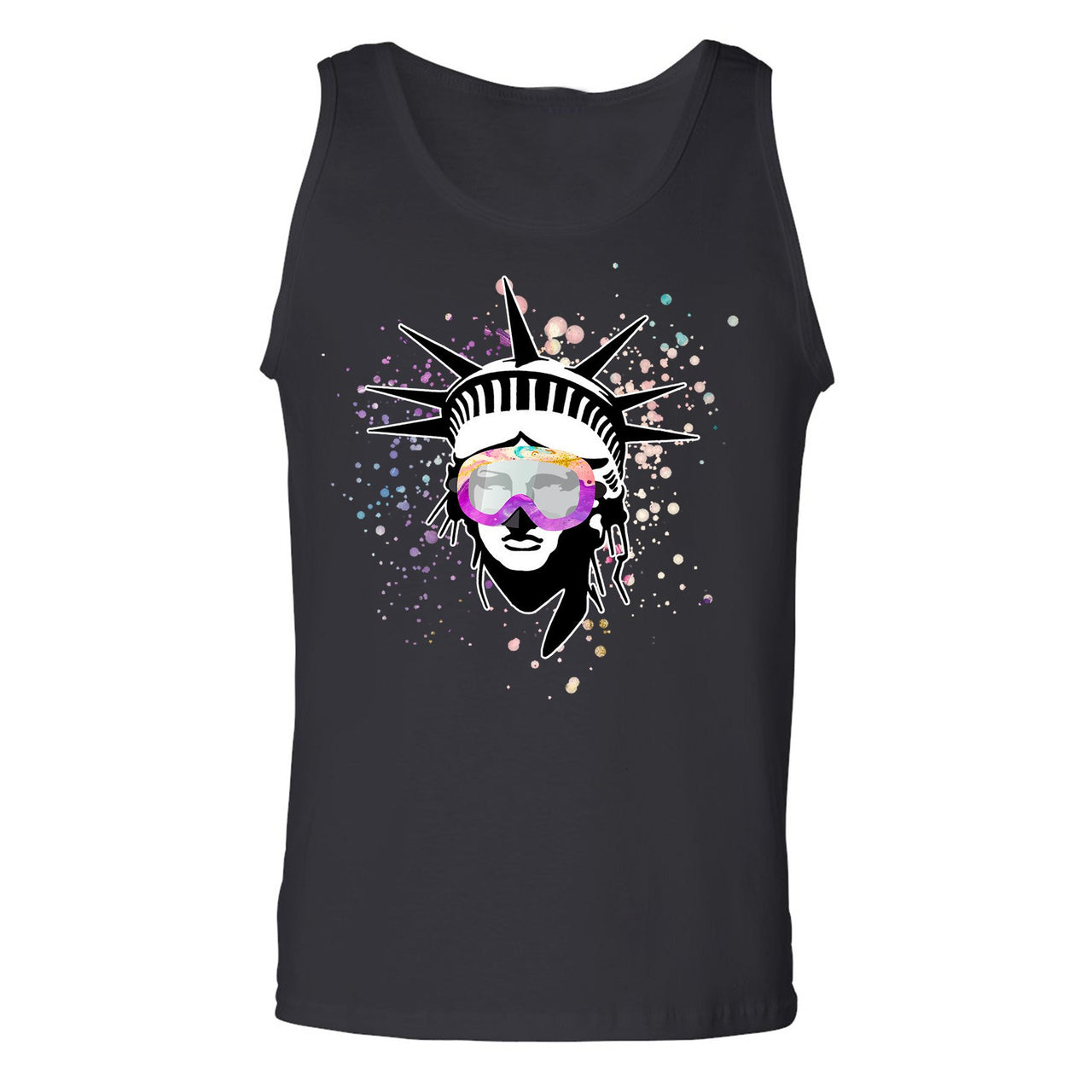 White Aqua 8s Mens Tank Top | Liberty Head, Black