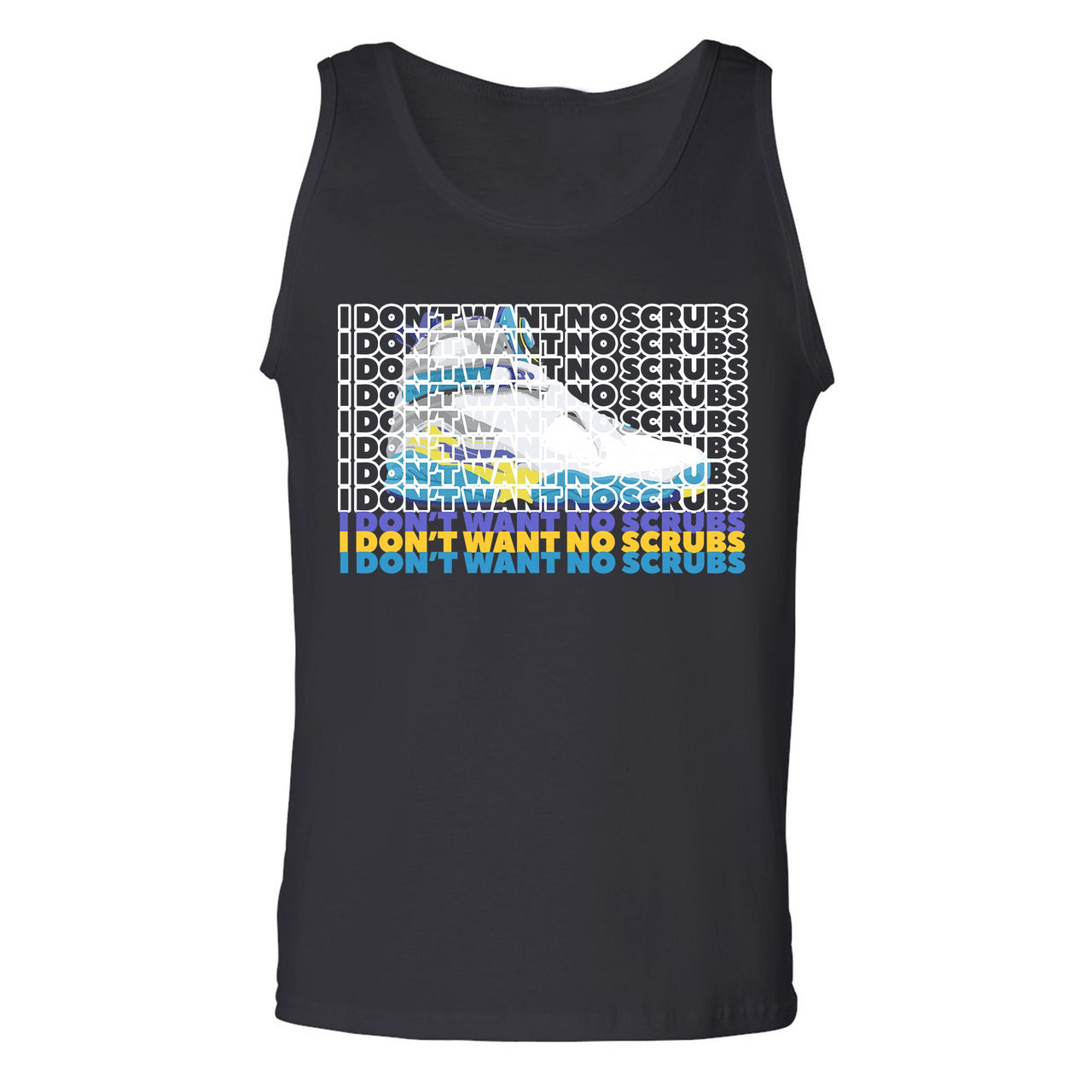 White Aqua 8s Mens Tank Top | I Don't Want No Scrub, Black