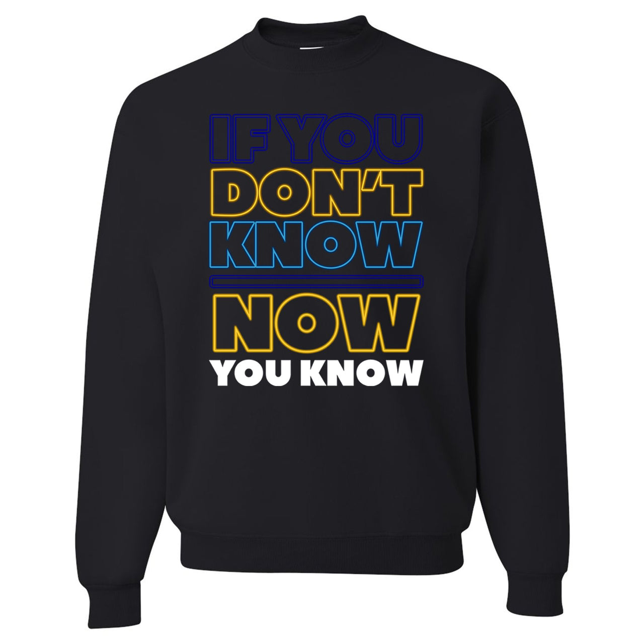 White Aqua 8s Crewneck Sweatshirt | If You Don't Know Now You Know, Black