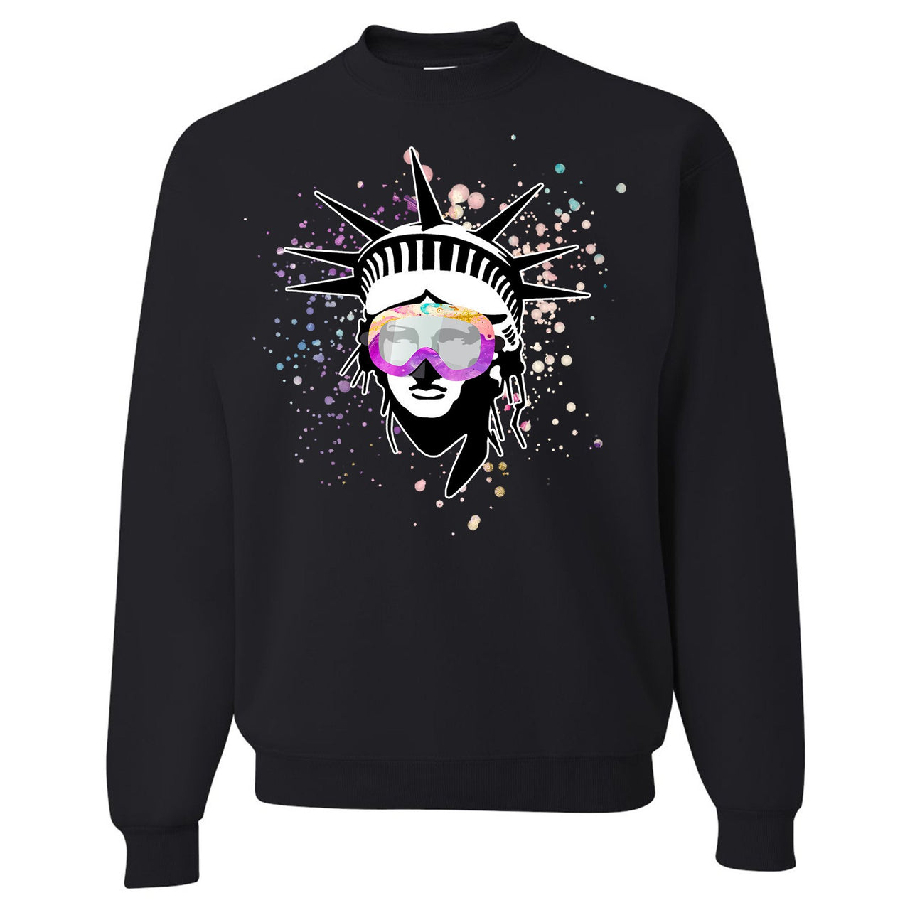 White Aqua 8s Crewneck Sweatshirt | Liberty Head, Black