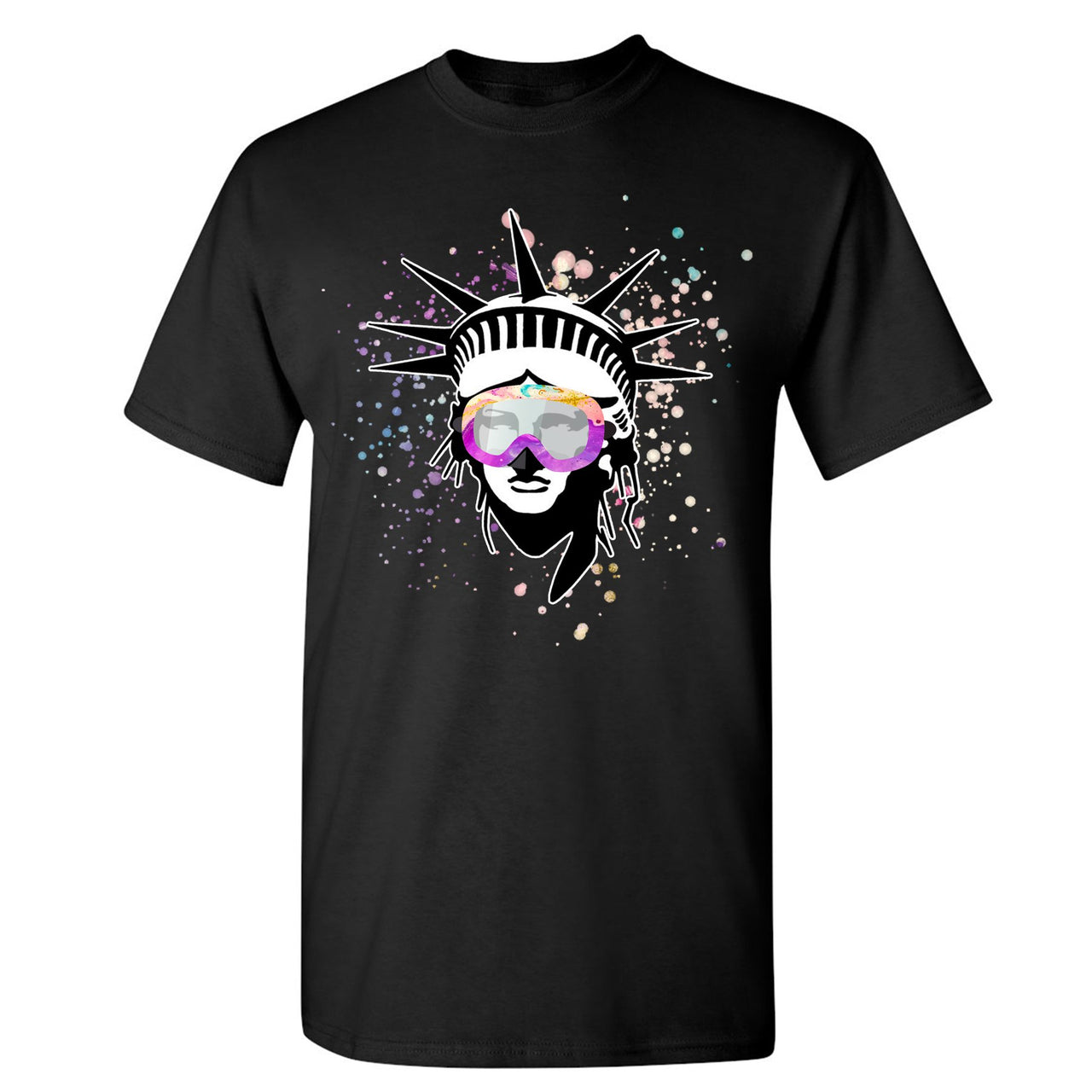 White Aqua 8s T Shirt | Liberty Head, Black