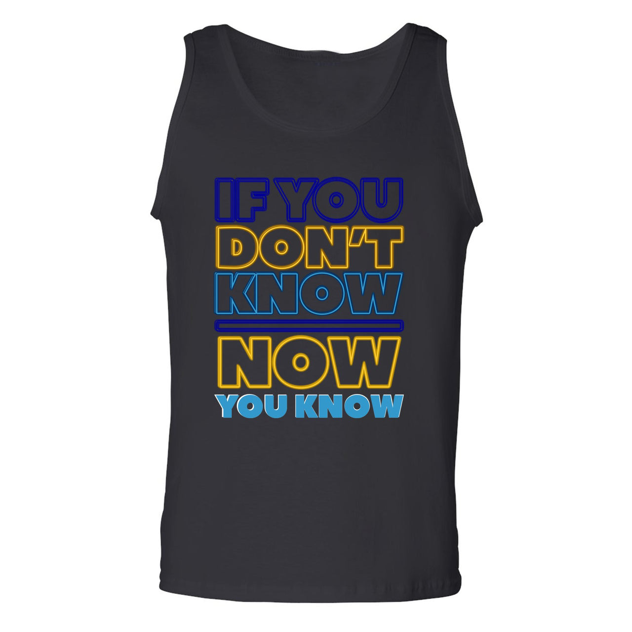 White Aqua 8s Mens Tank Top | If You Don't Know Now You Know, Black