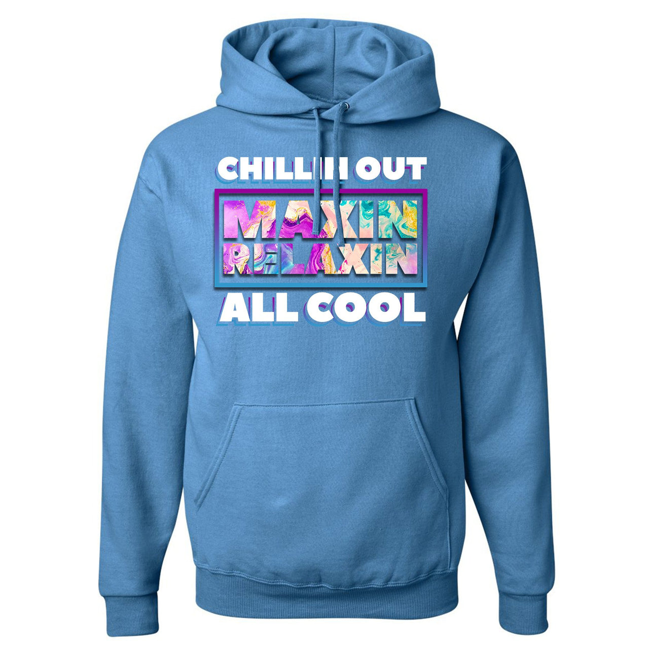White Aqua 8s Hoodie | Chillin Out Maxin Relaxin All Cool, Columbia Blue