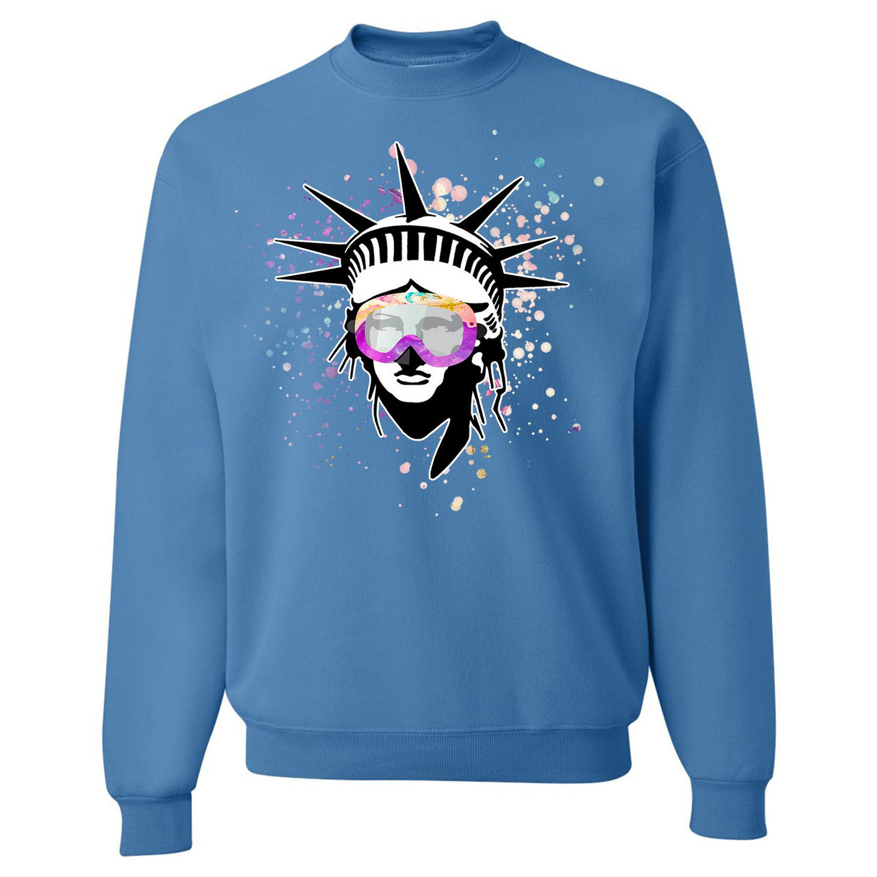 White Aqua 8s Crewneck Sweatshirt | Liberty Head, Columbia Blue
