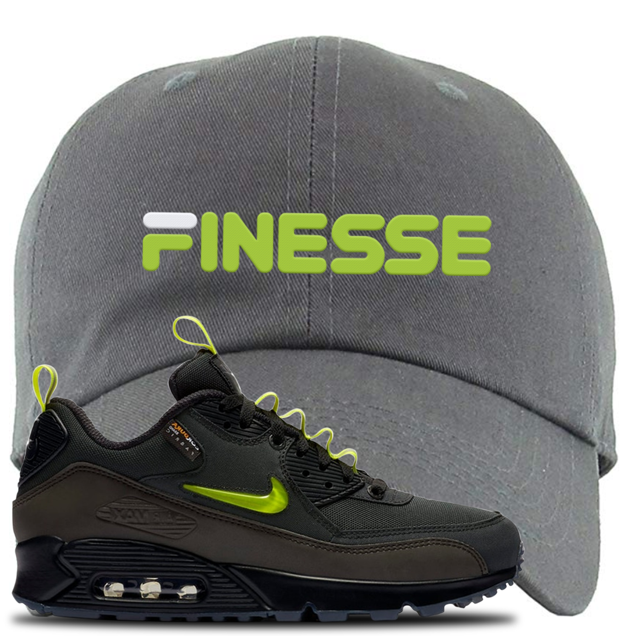 The Basement X Air Max 90 Manchester Finesse Dark Gray Sneaker Hook Up Dad Hat