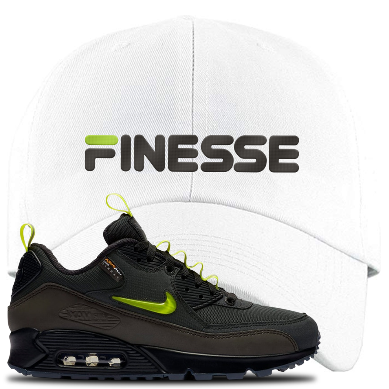 The Basement X Air Max 90 Manchester Finesse White Sneaker Hook Up Dad Hat