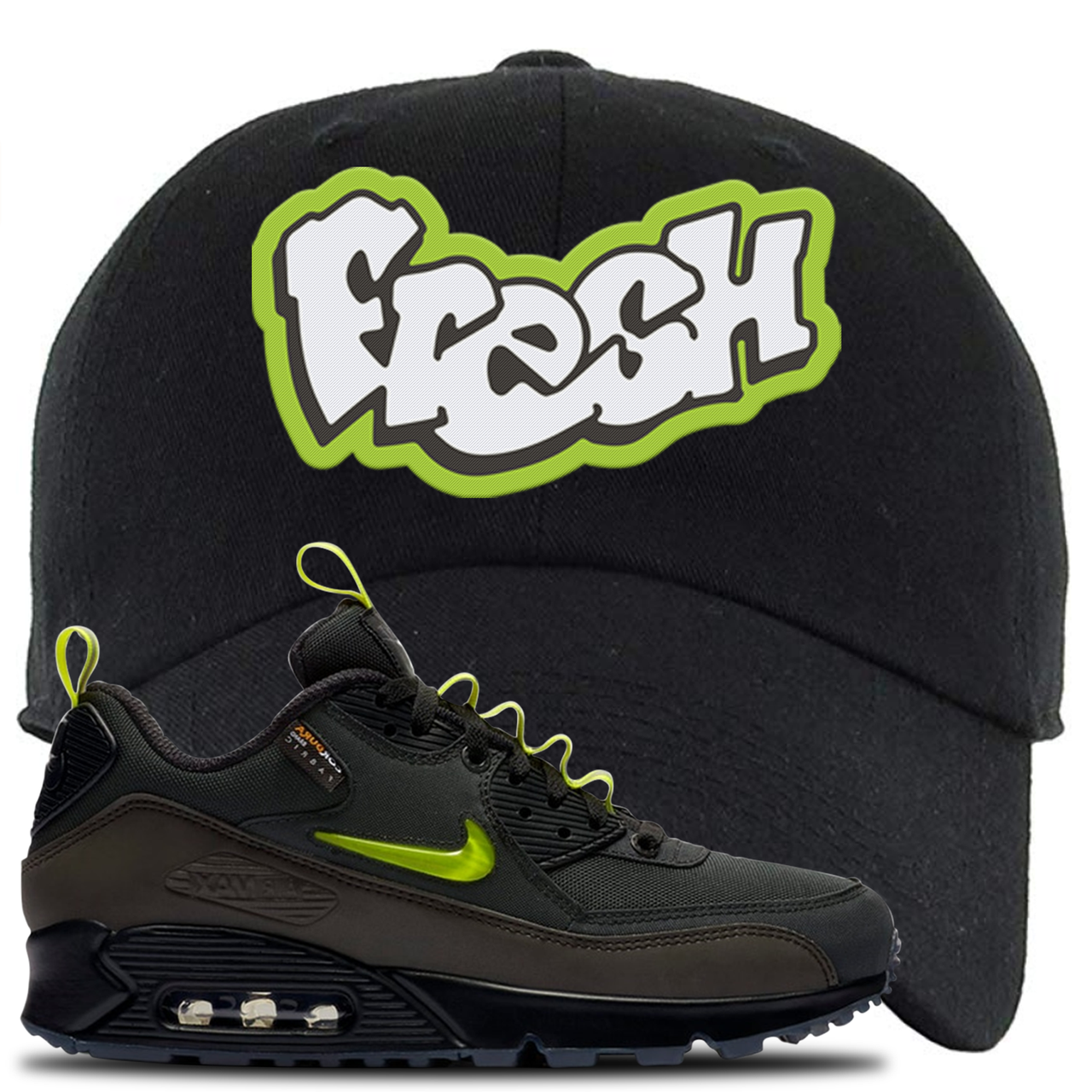 The Basement X Air Max 90 Manchester Fresh Black Sneaker Hook Up Dad Hat