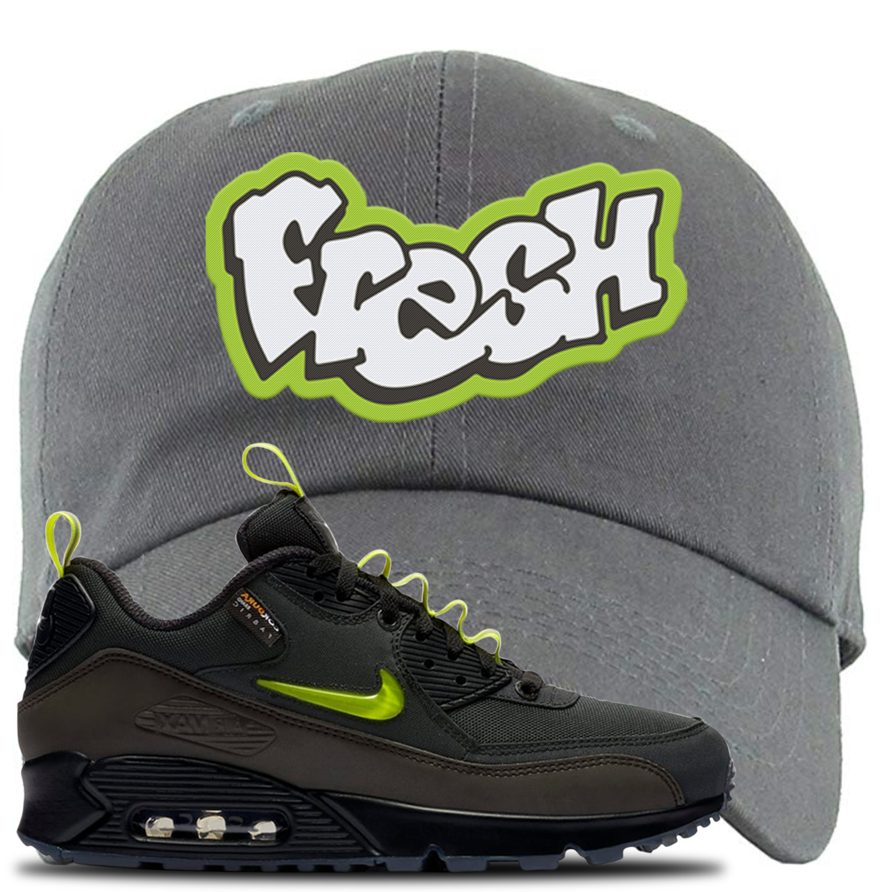 The Basement X Air Max 90 Manchester Fresh Dark Gray Sneaker Hook Up Dad Hat