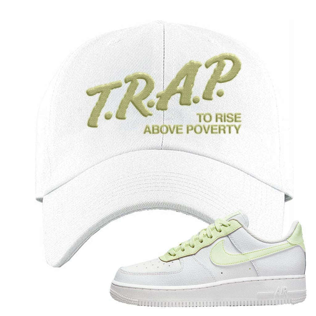 WMNS Color Block Mint 1s Dad Hat | Trap To Rise Above Poverty, White