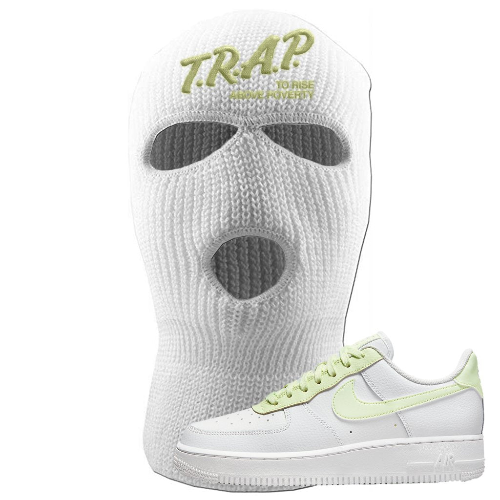 WMNS Color Block Mint 1s Ski Mask | Trap To Rise Above Poverty, White
