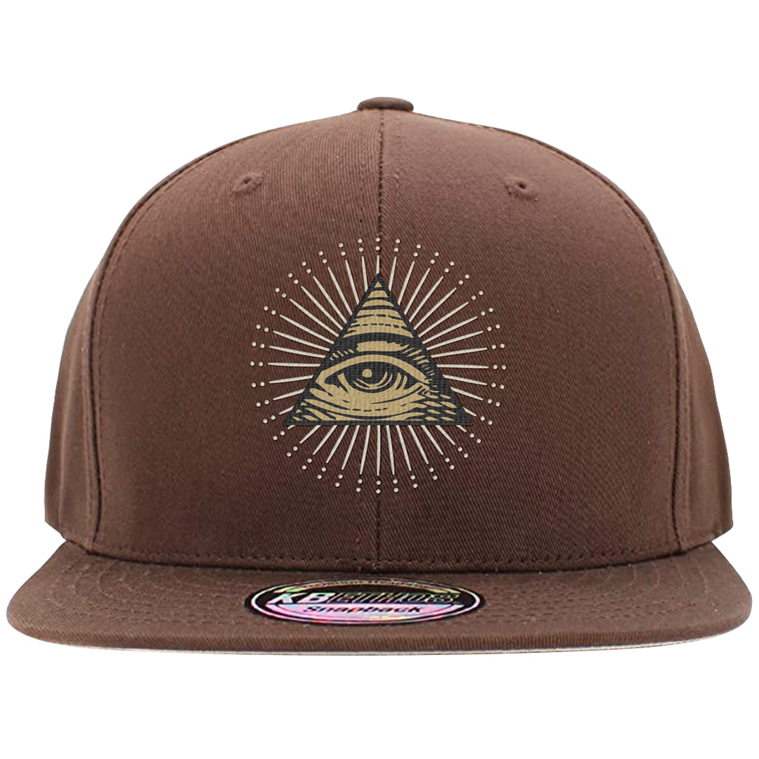 Cacao Colored Plaid AF 1s Snapback Hat | All Seeing Eye, Brown