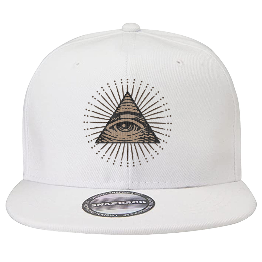 Cacao Colored Plaid AF 1s Snapback Hat | All Seeing Eye, White