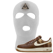 Cacao Colored Plaid AF 1s Ski Mask | All Seeing Eye, White