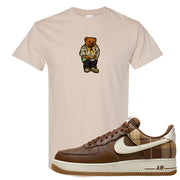 Cacao Colored Plaid AF 1s T Shirt | Sweater Bear, Sand