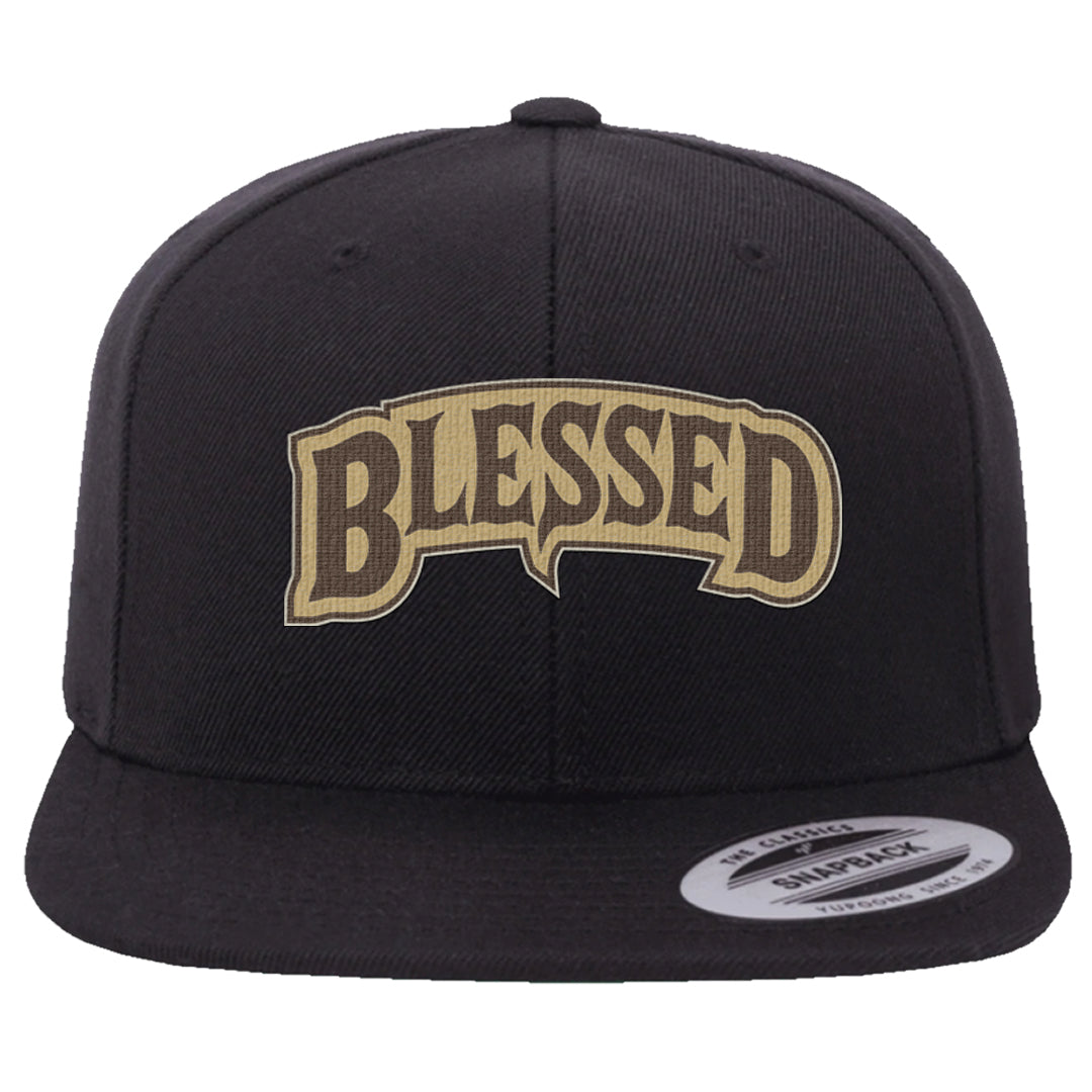 Cacao Colored Plaid AF 1s Snapback Hat | Blessed Arch, Black