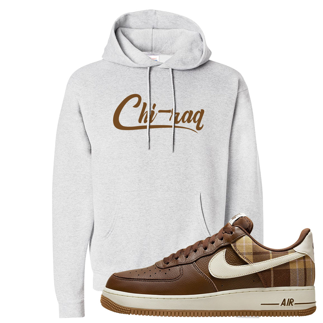 Cacao Colored Plaid AF 1s Hoodie | Chiraq, Ash