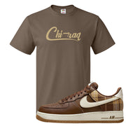 Cacao Colored Plaid AF 1s T Shirt | Chiraq, Chocolate
