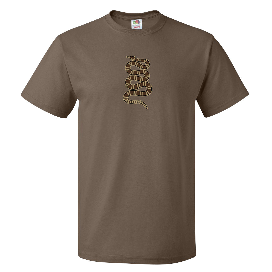 Cacao Colored Plaid AF 1s T Shirt | Coiled Snake, Chocolate