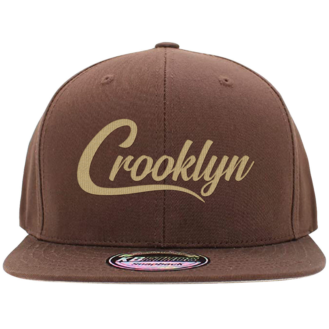 Cacao Colored Plaid AF 1s Snapback Hat | Crooklyn, Brown