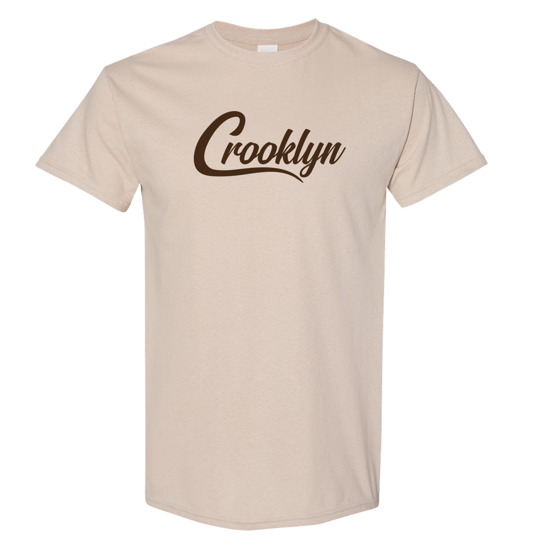 Cacao Colored Plaid AF 1s T Shirt | Crooklyn, Sand
