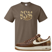 Cacao Colored Plaid AF 1s T Shirt | Certified Sneakerhead, Chocolate