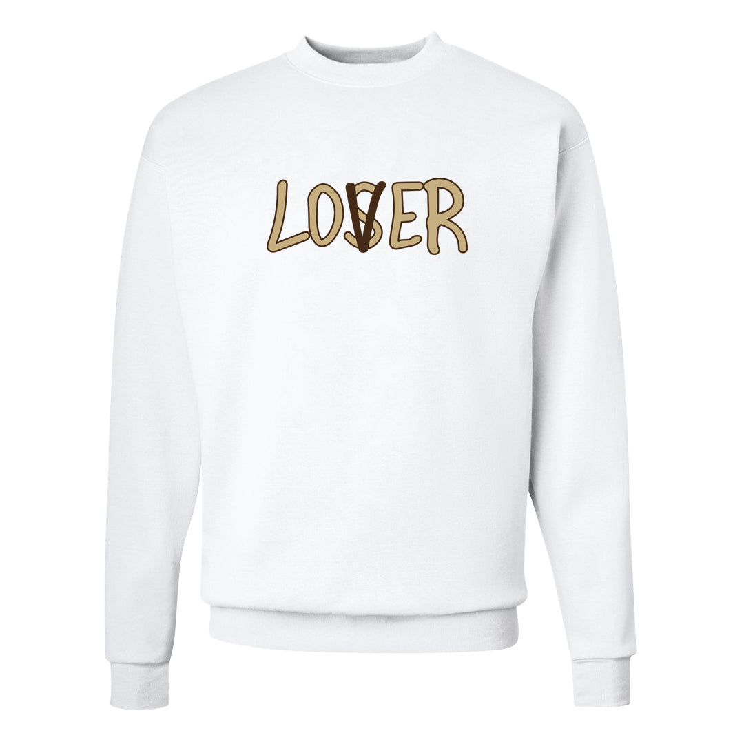 Cacao Colored Plaid AF 1s Crewneck Sweatshirt | Lover, White