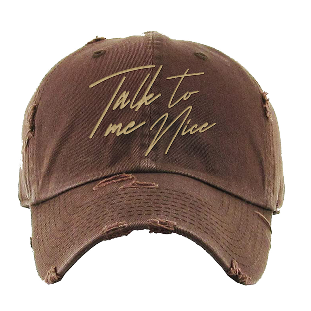 Cacao Colored Plaid AF 1s Distressed Dad Hat | Talk To Me Nice, Brown