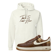 Cacao Colored Plaid AF 1s Hoodie | Talk To Me Nice, White