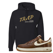 Cacao Colored Plaid AF 1s Hoodie | Trap To Rise Above Poverty, Black