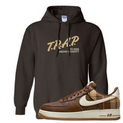 Cacao Colored Plaid AF 1s Hoodie | Trap To Rise Above Poverty, Dark Chocolate