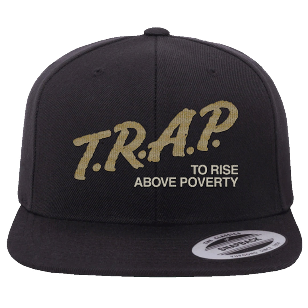 Cacao Colored Plaid AF 1s Snapback Hat | Trap To Rise Above Poverty, Black