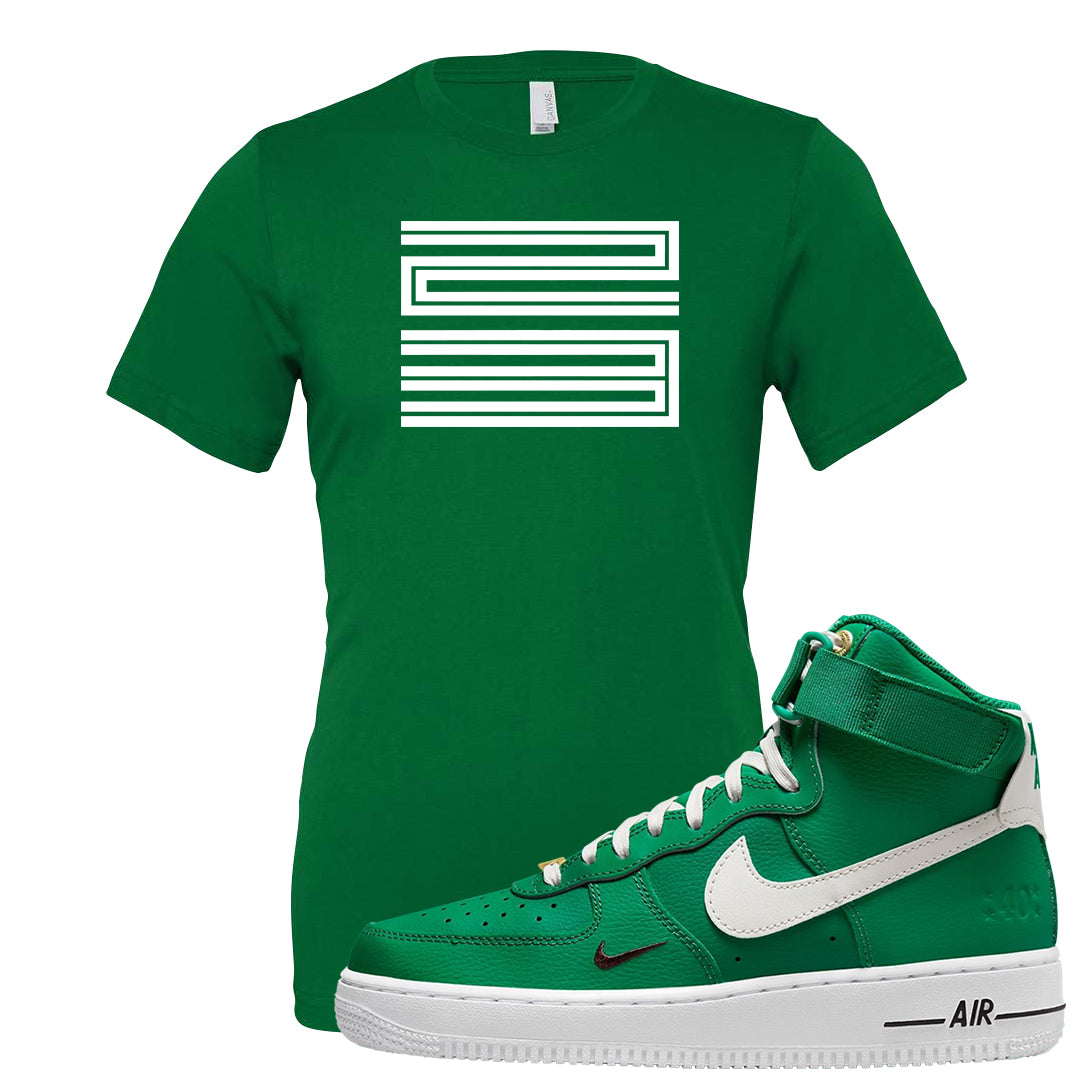 Malachite High AF 1s 1s T Shirt | Double Line 23, Kelly