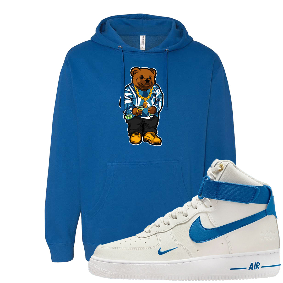 White Blue Jay High AF 1s Hoodie | Sweater Bear, Royal Blue
