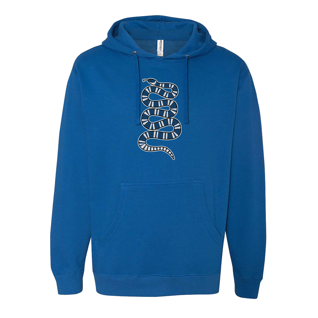 White Blue Jay High AF 1s Hoodie | Coiled Snake, Royal Blue