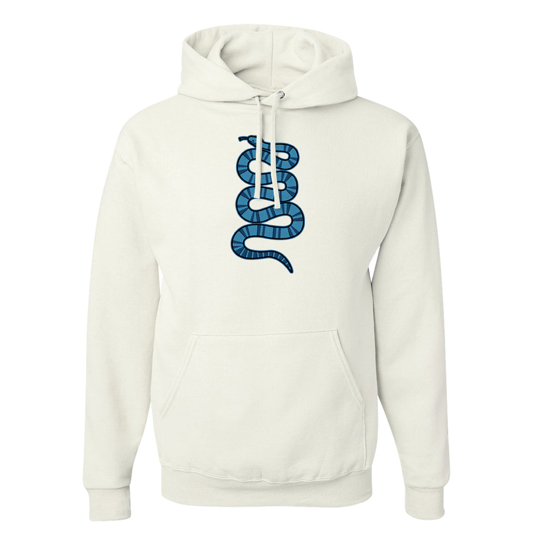 White Blue Jay High AF 1s Hoodie | Coiled Snake, White