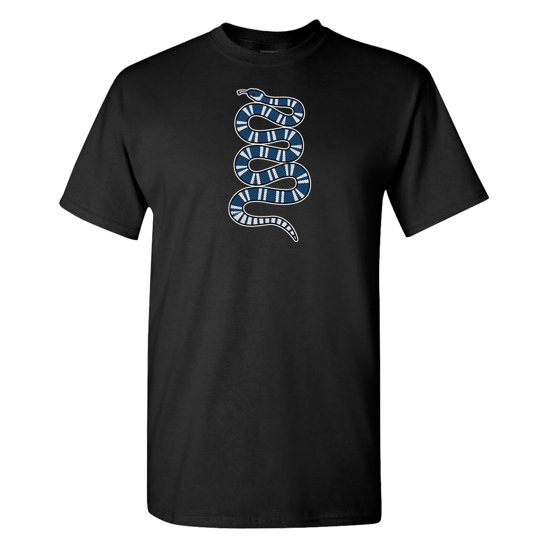 White Blue Jay High AF 1s T Shirt | Coiled Snake, Black