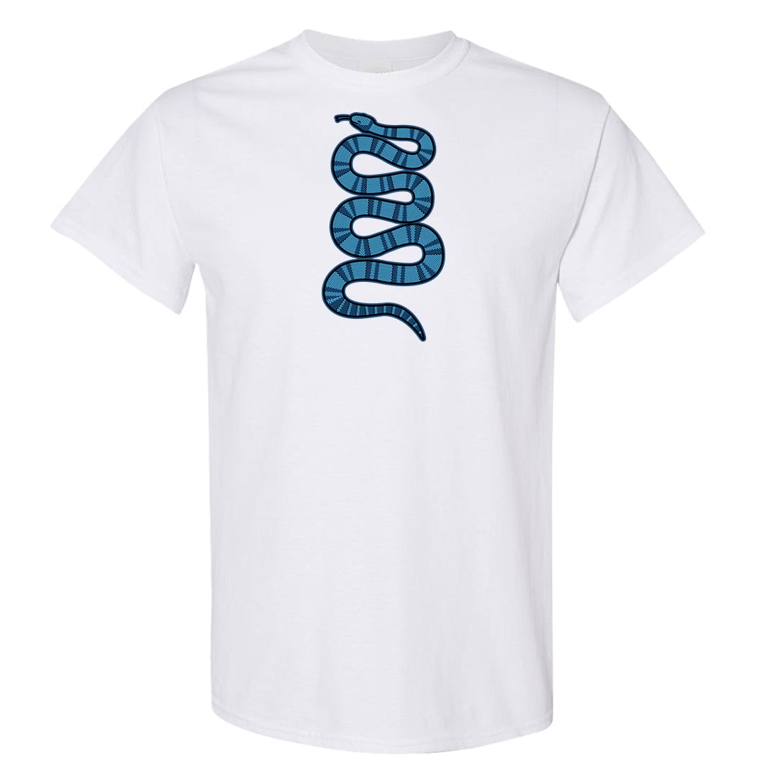 White Blue Jay High AF 1s T Shirt | Coiled Snake, White