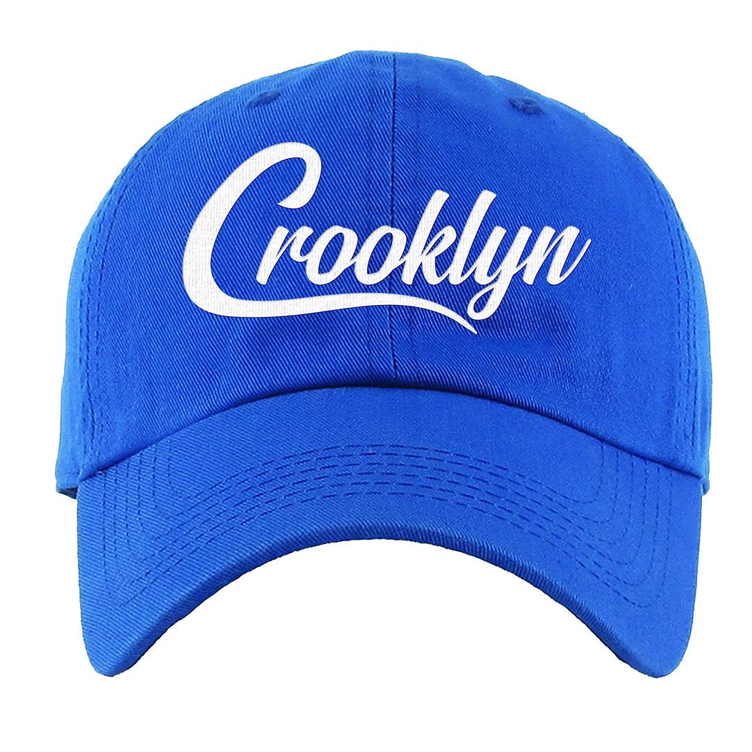 White Blue Jay High AF 1s Dad Hat | Crooklyn, Royal Blue