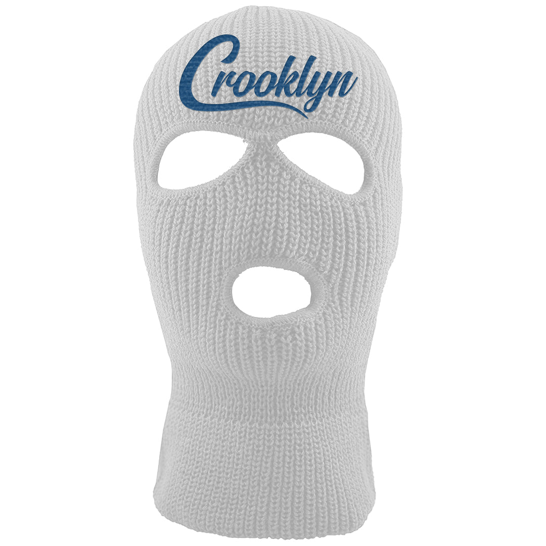 White Blue Jay High AF 1s Ski Mask | Crooklyn, White
