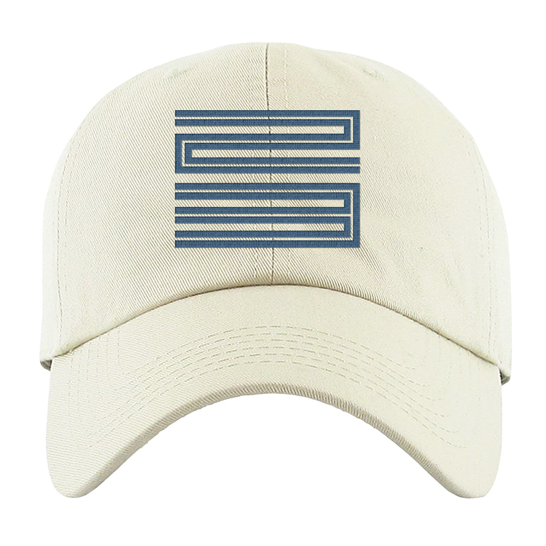 White Blue Jay High AF 1s Dad Hat | Double Line 23, White