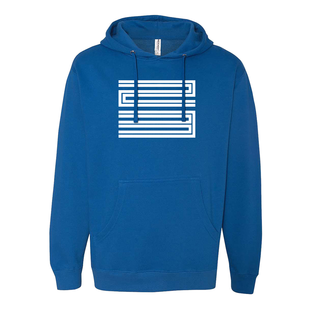 White Blue Jay High AF 1s Hoodie | Double Line 23, Royal Blue
