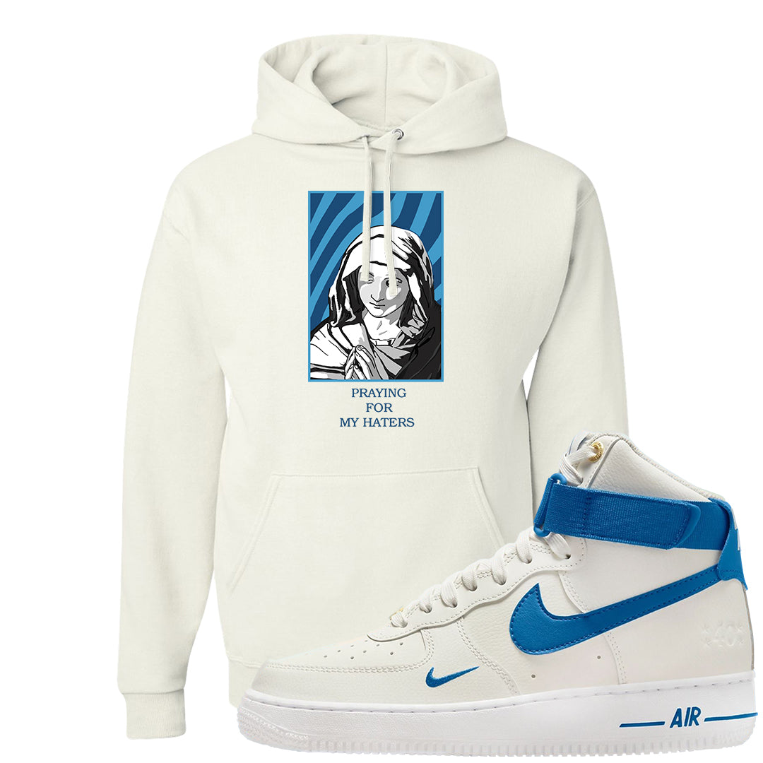 White Blue Jay High AF 1s Hoodie | God Told Me, White