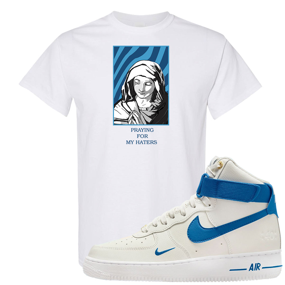 White Blue Jay High AF 1s T Shirt | God Told Me, White